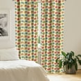 thumbnail image 2 of Ambesonne Turtle Curtains, Sea Animals Color Blots, Pair of 28"x95", Multicolor, 2 of 5