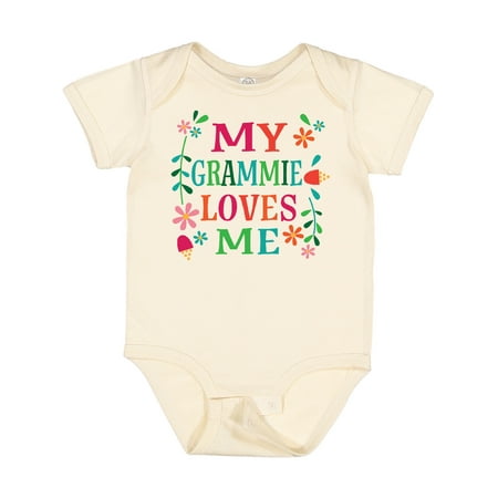 

Inktastic My Grammie Loves Me Girl Grandchild Gift Baby Girl Bodysuit