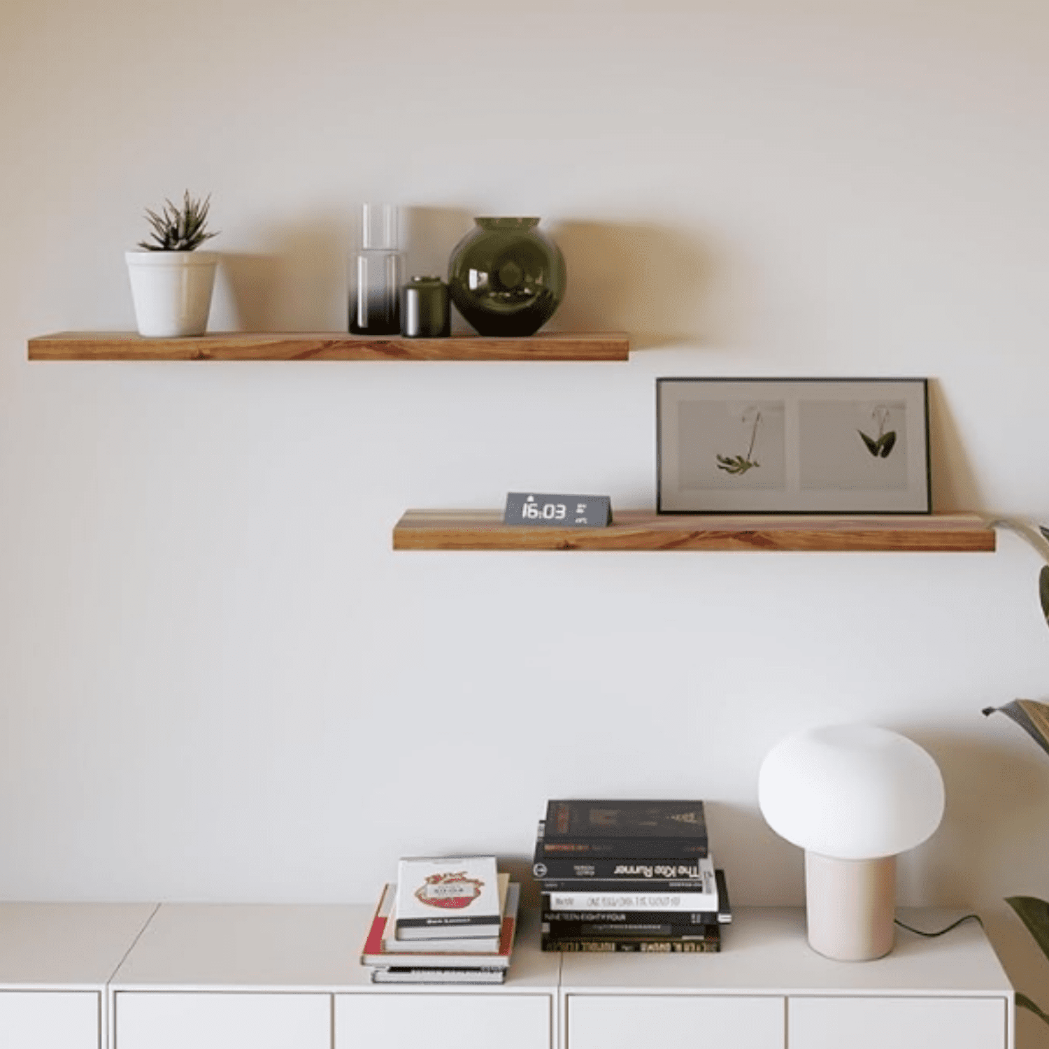 Set of 2 36"   Floating Shelves Wall  unte – Rustic Farmhouse  den Wall Storage Shelf for Bedroom, Kitchen, Home  - Brackets an Shelving Hardware Include (Acacia, 36inch)