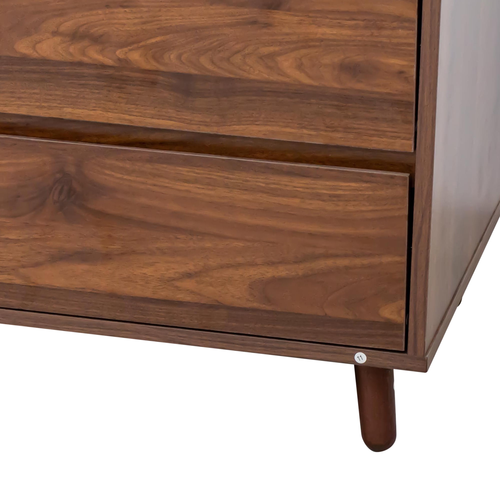 Aukfa Large Kitchen Hutch Cabinet, Pantry Cabinets w/ 4 Doors & Microwave Shelf, Walnut