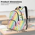 thumbnail image 6 of Garronmavis Multicolor Rainbow Zebra Stripe Casual Backpack Kit, 17 Inch Vibrant Animal Print Kids School Bag Set with Thermal Lunch Box, Pen Case and Water Bottle Holder, 6 of 7