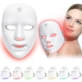 thumbnail image 1 of Mascara LED Facial, Luz Roja Facial,M&aacute;scara facial para el cuidado de la piel con LED de 7+1colores,Inal&aacute;mbrico. M&aacute;scara Facial Luz Terapia de Luz,port&aacute;til., 1 of 9