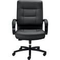 thumbnail image 2 of Big & Tall Task Chair with High Back, Leather, Black, 2 of 6