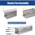 thumbnail image 4 of shiyou-78In Large Cable Raceway On Wall - Grey PVC Cord Hider Wire Management Under Desk - Open Slot Wall Mounted Cord Organizer with Wire Covers - Cable Cover Channel for TV Network, 5×15.7"×W1.18×H, 4 of 4