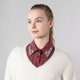 thumbnail image 3 of Cuello desmontable con pedrería a cuadros rojos | Blusa tipo pichi con cuello de camisa falso | Añade un toque festivo a las blusas de mujer | Ideal para fiestas, oficina y hogar, 3 of 6