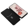 thumbnail image 2 of Case for Google Pixel 6 Pro Magnetic Carbon Fiber Leather Folio Flip Case with Card Holder Kickstand, 2 of 5