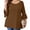 A2-Cocoa Brown, variant on SHOWMALL Women's Plus Size Blouses Fared Sleeve Ultimate T shirts Wine Red 1X Scoop Neck Casual Tunic Tops 3/4 Sleeves Basic Tops