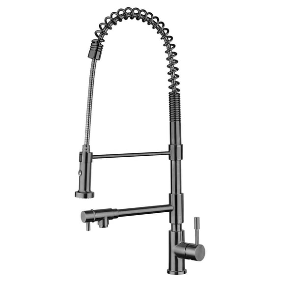 Whitehaus Collection WHS1644-SK-BSS Waterhaus  & Commercial Single-Hole Faucet - Brushed Stainless Steel