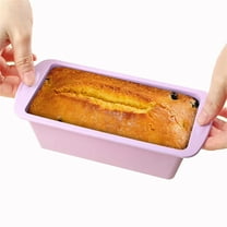 RKZDSR Silicone Loaf Pan, Non Stick And Easy To Release Rectangular Silicone Mini Cake For Baking Bread, Flexible BPA Free Silicone Baking Pan Purple