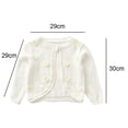 thumbnail image 2 of Hukapapa Cárdigan de punto para niña, bonito abrigo fino con cuello redondo de lana fina con un botón, 80cm, 2 of 5