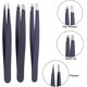 thumbnail image 2 of 3-Piece Professional Stainless Steel Precision Eyebrow Tweezers Set, 2 of 5