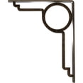 thumbnail image 4 of Ekena Millwork 1 1/2"W x 10"D x 12"H Maria Wrought Iron Bracket, (Single center brace), Antiqued Pale Gold, 4 of 8