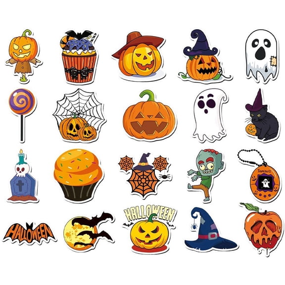 Jiibva Halloween Fridge Magnets, Refrigerator Magnets Decor, Spider Pumpkin Bat Ghost Magnetic Stickers Magnet Decals for Kitchen Car Door School Halloween Decoration Gift