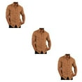 thumbnail image 4 of Minnieouse Camisa de un solo pecho para hombre que viaja, camisas de manga corta con botones de verano, ropa de moda de poliéster, marrón L Type1 NO1, 4 of 6