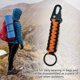 thumbnail image 1 of Llavero Cuerda Tejido a mano Ehuebsd Kit de supervivencia para acampar Negro Amarillo, 1 of 6