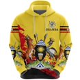 thumbnail image 3 of Sudadera con capucha con estampado 3D de la bandera de Uganda para hombre, ropa africana, ropa deportiva informal, jerseys de calle, 3 of 5