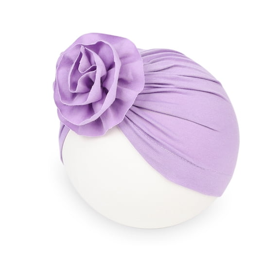Newborn Hat Soft Stylish Polyester Cotton Big Flower Baby Cap for Little Girl
