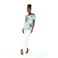 thumbnail image 3 of Women's Hawaiian Off-Shoulder Ruffle Muumuu Top in Wispy Cereus Light Blue L, 3 of 5