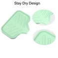 thumbnail image 3 of Soap Dish Soap Cleaning Storage Keep Soap Dry for Home Bathroom Kitchen Silicone Light Green 13.5x10.5cm, 3 of 7