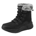 thumbnail image 2 of Oyedens Skiing Snow Boots for Women Cold Weather Fleece Lined Thermal Winter Hiking Ski Mid Calf Boots, 2 of 8