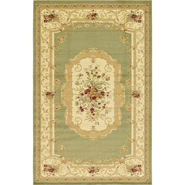 Unique Loom Versailles Medallion Motif Rug 10' 6 x 16' 5 Rectangle Green/Ivory