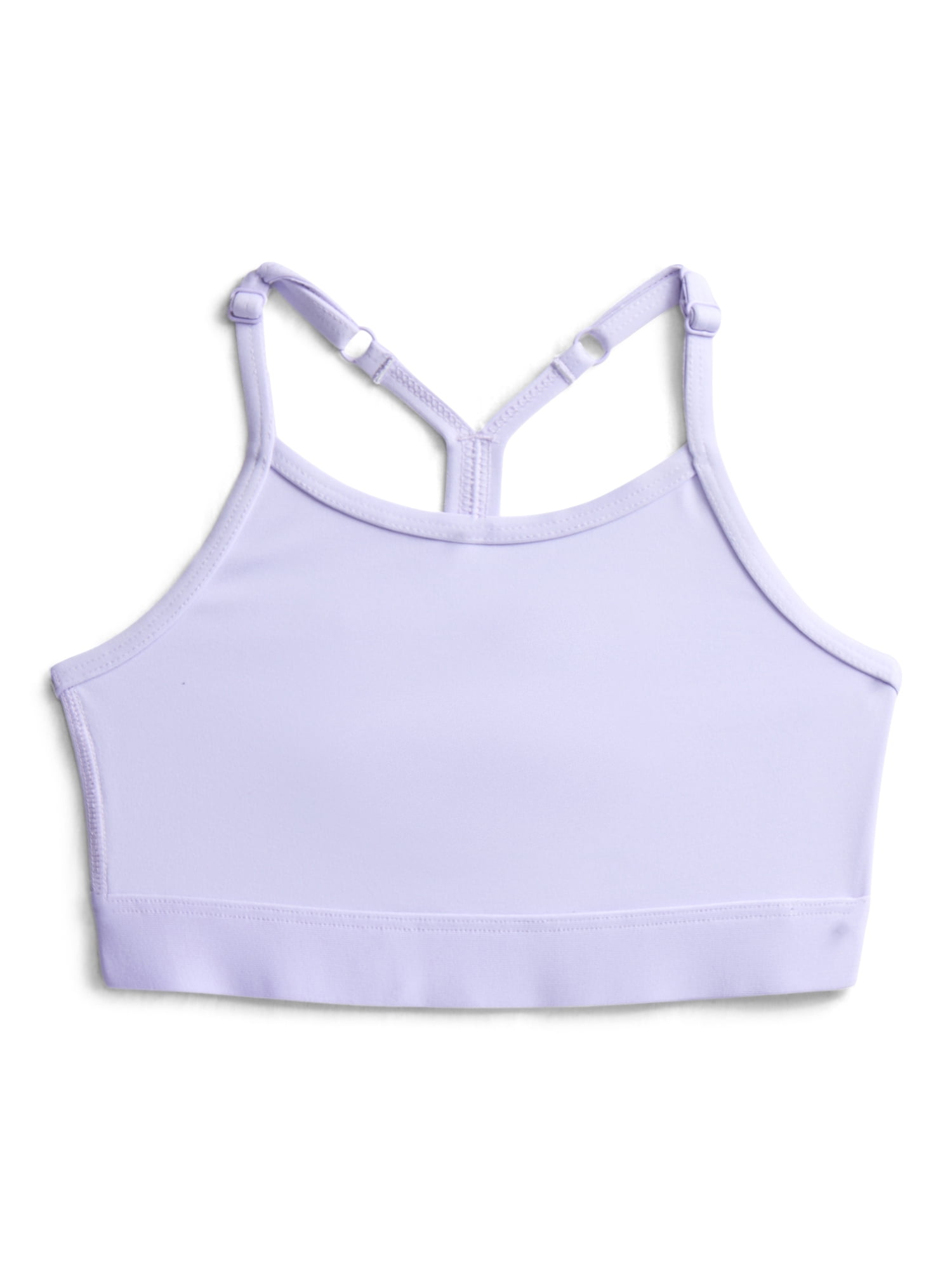 Athletic Works Girls Adjustable Strappy Back Sports Bra, 2 Pack, Sizes XS-XXL