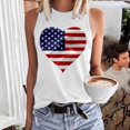 thumbnail image 2 of Yubnlvae White Women's Gradient Coconut Tree Tank Tops Summer Sleeveless V Neck Button down Shirt, M, 2 of 4
