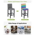 thumbnail image 3 of Rainbow Colors Ombre Cream Bar Stool Covers Set of 2, Modern Abstract Art Aesthetics Stretch Bar Chair Covers with Backs, Removable Pub Counter Height Chair Cover for Kitchen Dining Room Cafe, 3 of 7