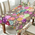 thumbnail image 4 of Coolnut Easter Eggs Cute Flowers Tablecloth Rectangle Colorful Table Cloth Large Square Table Cover for Dining Kitchen Party 60"x120" Decor Gift, 4 of 7