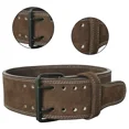 thumbnail image 3 of MT 10mm Leather Powerlifting Belt - Best for Weightlifting, Bodybuilding, Heavylifting, Men Women Workout Gym Belt, 3 of 8
