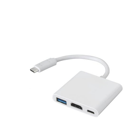 Micro Connectors USB31-UCHDMIU3 USB Type-C To HDMI, USB Type-C & USB 3.0 A Adapter, White