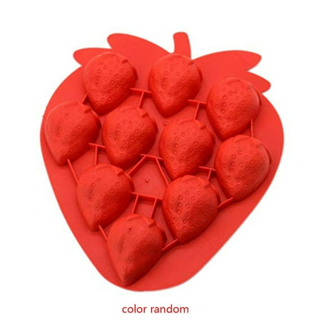 Strawberry Mold - Color Random Silicone Strawberry Ice Cube Tray Tools Chocolate Mould Diy Lovely Freeze Bar