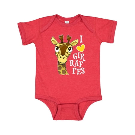 

Inktastic I love Giraffes Gift Baby Boy or Baby Girl Bodysuit