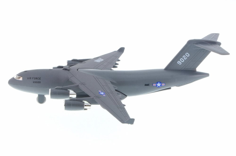 C-17 Boeing Globemaster Pullback Plane, Gray - Daron TM9020 - Diecast Model Military Vehicle (Brand New BUT NO BOX)