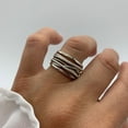 thumbnail image 5 of Thumb Weaved Layered Ring-Silver Multi Layer Ring-Thick Adjustable Ring-Chunky Boho Dainty -Jewelry For Woman-Mothers Day Gift For Her, 5 of 9