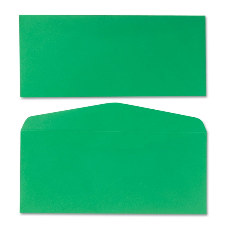 Colored Envelope, #10, Commercial Flap, Gummed Closure, 4.13 x 9.5, Green, 25/Pack Colored Envelope, #10, Commercial Flap, Gummed Closure, 4.13 x 9.5, Green, 25/Pack