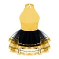 thumbnail image 2 of Miutii Kids Girls Sequins Ballet Dance Dress Sleeveless Gymnastic Leotard Princess Dancewear Gold 14, 2 of 5