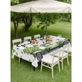 thumbnail image 3 of St Patrick's Day Outdoor Tablecloth - 60x84 Inch Rectangle Dining Table Cover, Green Truck Lucky Shamrock Four Leaf Spring Waterproof Outdoor Table Cloth with Umbrella Hole & Zipper for Picnic/Patio, 3 of 7