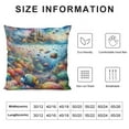 thumbnail image 5 of Leisuo Throw Pillow Covers Underwater World Coral Reef Fish Watercolor Life Marine Shell Animal Beach for Living Room Bedroom Sofa, 5 of 5