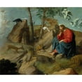 thumbnail image 2 of Moretto Da Brescia 17x15 Gold Ornate Wood Frame and Double Matted Museum Art Print Titled - Christ in the Wilderness (ca. 1515-20), 2 of 4