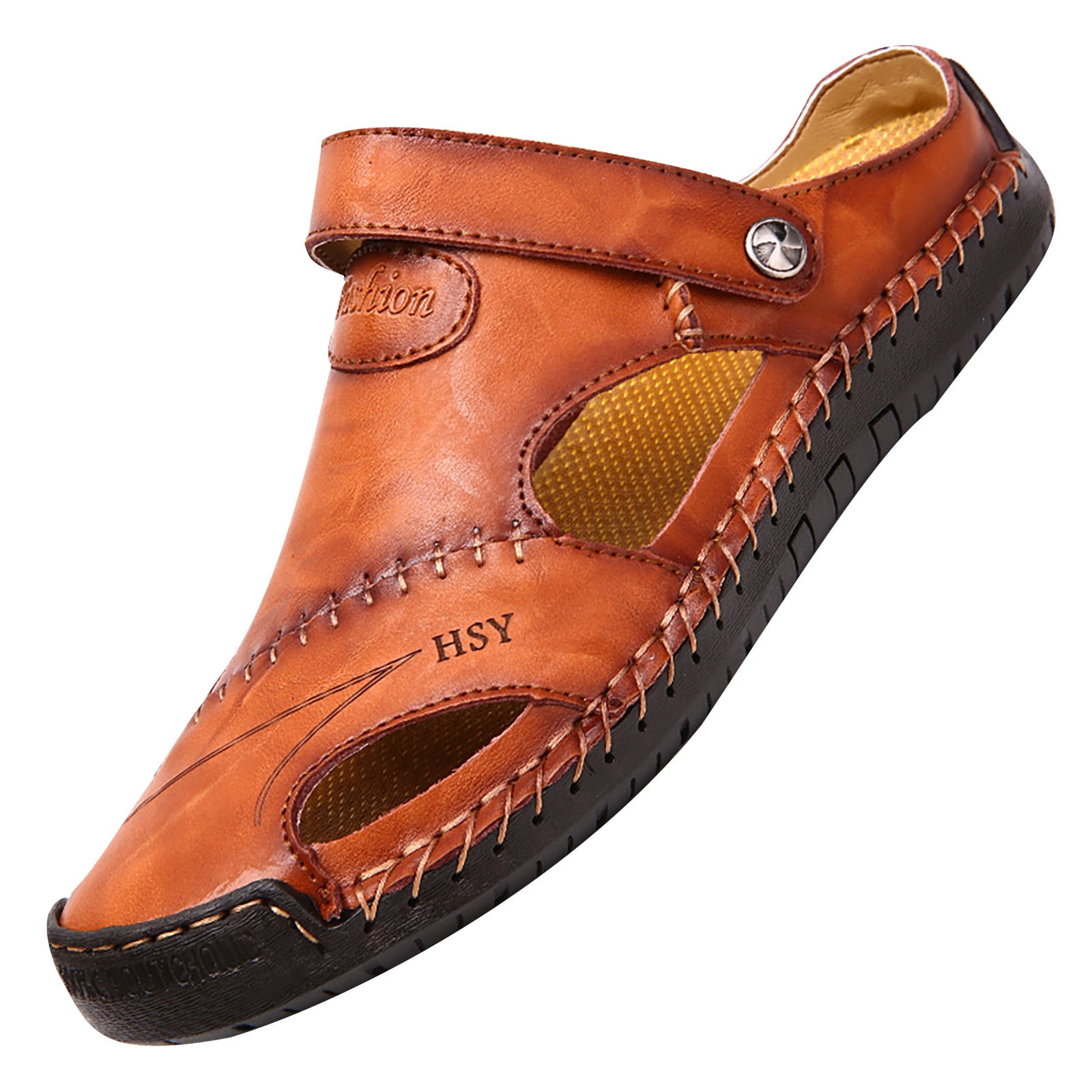 Zpanxa Sandals Men Summer Men's Sandals Men's Trendy Leather Beach