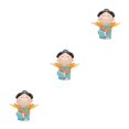 thumbnail image 1 of Destyer Traditional Chinese Lady Yoga Statue Beautiful Car Ornament Xmas Gift Tree Style 3Set, 1 of 6