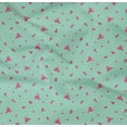 thumbnail image 4 of oneOone Organic Cotton Poplin Twill Fabric Blue & Peach Flower Floral Print Fabric by The Yard 42 Inch Wide, 4 of 4