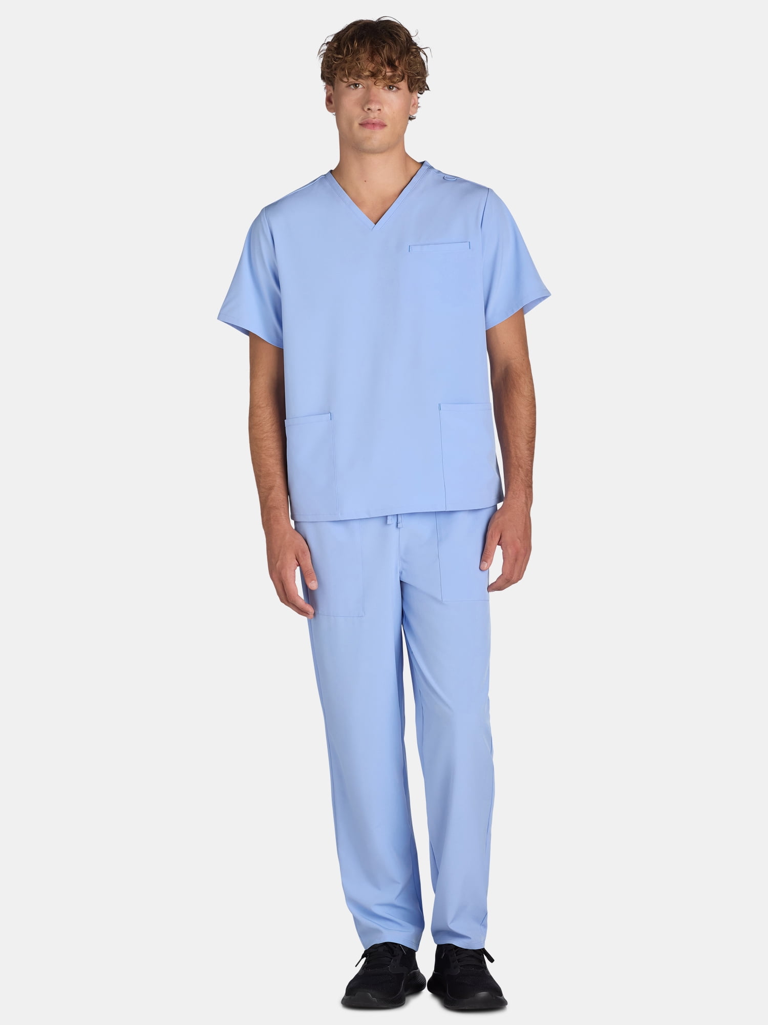 Generic Men's Scrub V-Neck Top, Sizes XS-3XL