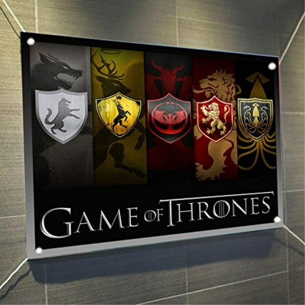 Game Of Thrones Banner Large Vinyl Indoor Or Outdoor Banner Sign Poster Backdrop Party Favor Decoration 30 X 24 2 5 X 2 Walmart Com Walmart Com
