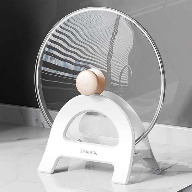 Estante para tapa de encimera de cocina, organizador de tablas de cortar, escurridor de tapas de ollas, estante ajustable, diseño de 3 niveles, marco de metal para cocina de oficina