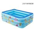 thumbnail image 1 of EIMELI Inflatable Kids Paddling Swimming Pool Rectangular Portable Summer Outdoor Garden Bathtub Water Play, 1 of 7