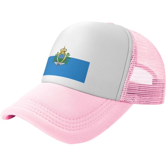 Flag of San Marino Mesh Back Trucker Cap Baseball Cap