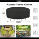 thumbnail image 4 of Funda Redonda para Mesa De Jardín, Lona para Exterior, Jardín, Sala De Estar, Impermeable, Anti-UV, Oxford, Robusta Funda para Mesa Y Silla De Jardín Ø230X100CM, 4 of 5