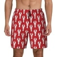 thumbnail image 2 of Goofa Cartoon Lobster Printed Men's Swim Trunks Board Shorts Quick Dry Mens Swimming Trunks with Compression Liner,Breathable Fit Hawaii Beach Shorts-Small, 2 of 9